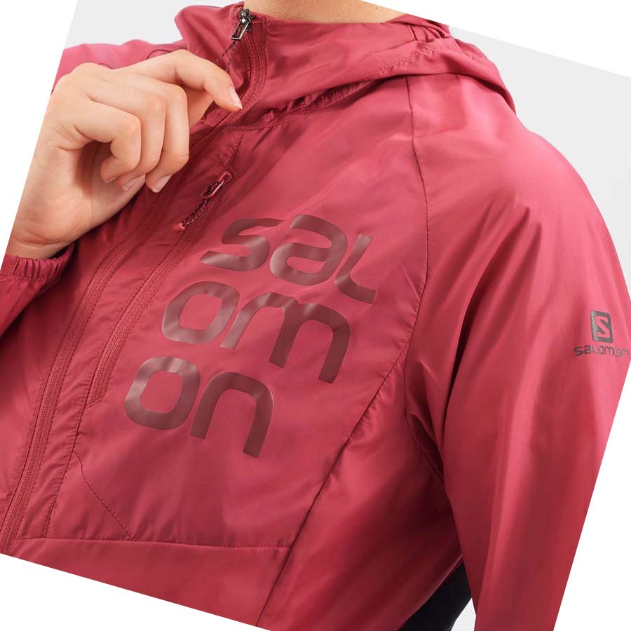 Chaquetas Salomon BONATTI CROSS WIND WINDBREAKERS Mujer Rojos | MX 2464KOR